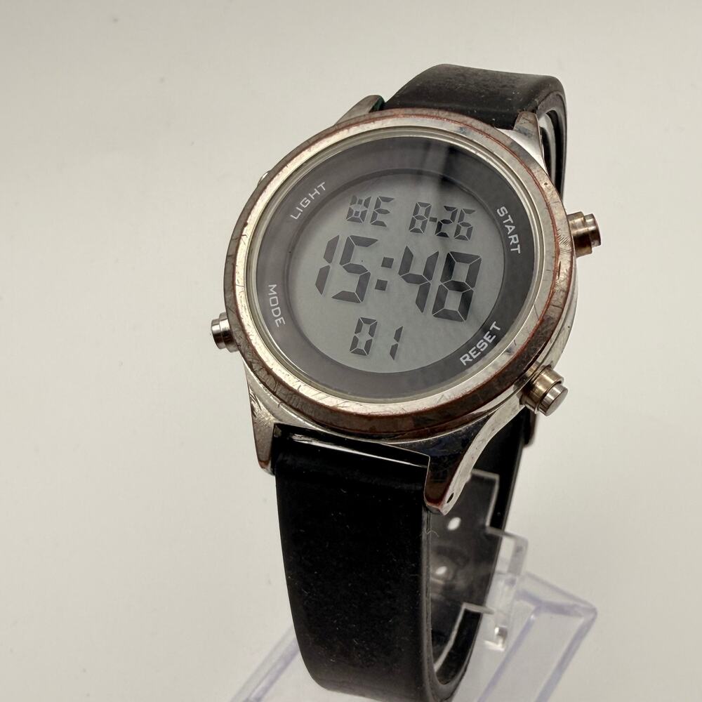 Time and Tru Women's Silver Tone Digital Watch - New Battery